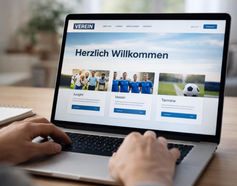 Lächelnde Frau mit blonden Haaren, die an einem Tisch arbeitet und Notizen macht.